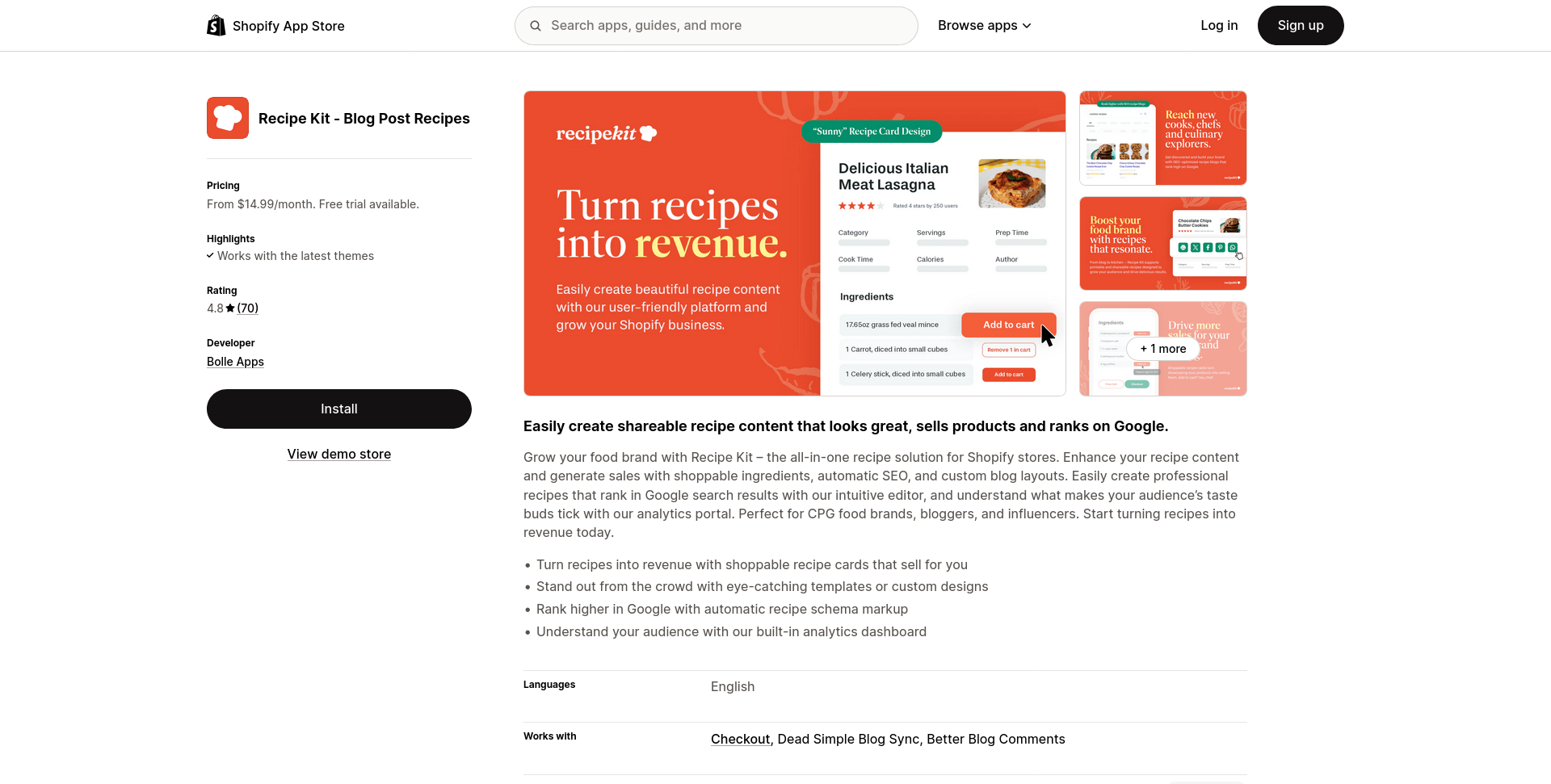Launch: Recipe Kit, the best recipe card builder for Shopify stores.